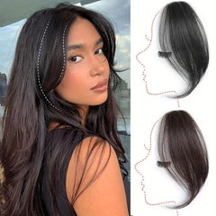 Synthetic Clip In Hair Bangs Extensions Natural Look