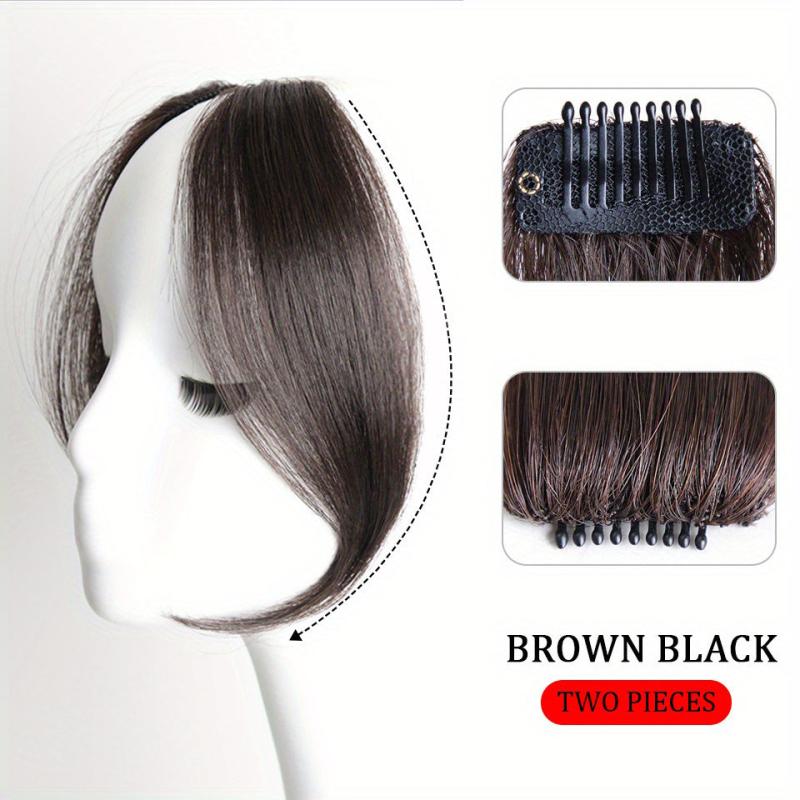 Synthetic Clip In Hair Bangs Extensions Natural Look