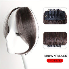 Synthetic Clip In Hair Bangs Extensions Natural Look