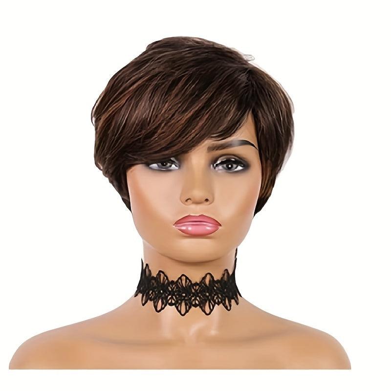 Pixie Cut Wig Human Hair Wigs With Bangs Short Wigs For Women Human Hair
