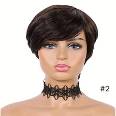 Pixie Cut Wig Human Hair Wigs With Bangs Short Wigs For Women Human Hair