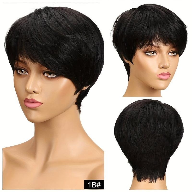 Pixie Cut Wig Human Hair Wigs With Bangs Short Wigs For Women Human Hair