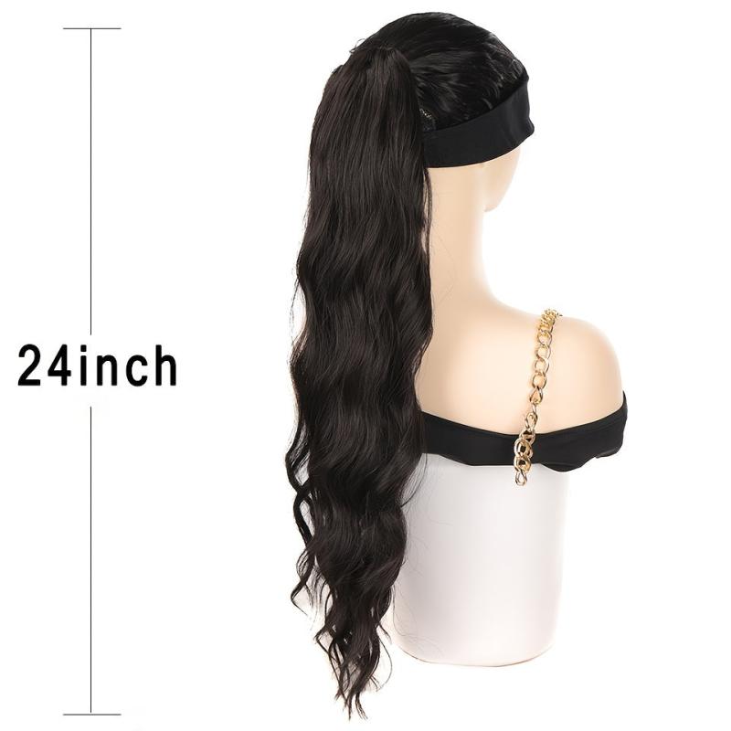 Long Curly Wavy Drawstring Ponytail Extension Clip Hair for Women Girls
