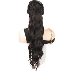 Long Curly Wavy Drawstring Ponytail Extension Clip Hair for Women Girls