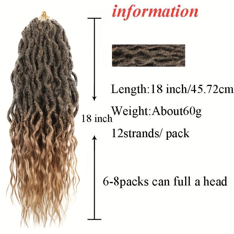 Wavy Goddess Locs Crochet Braids Synthetic Hair Extensions
