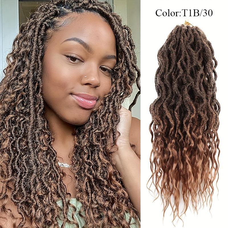Wavy Goddess Locs Crochet Braids Synthetic Hair Extensions