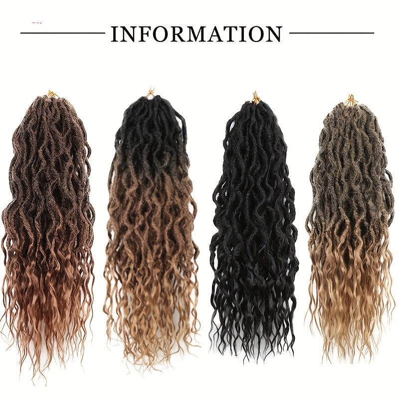 Wavy Goddess Locs Crochet Braids Synthetic Hair Extensions