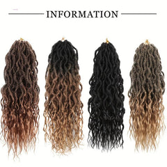 Wavy Goddess Locs Crochet Braids Synthetic Hair Extensions