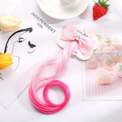 Ombre Long Curly Hair Pieces Synthetic Clip In Extensions