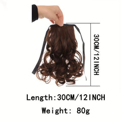 Curly Wavy Ponytail Extensions for Daily Use Medium Long