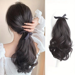 Curly Wavy Ponytail Extensions for Daily Use Medium Long