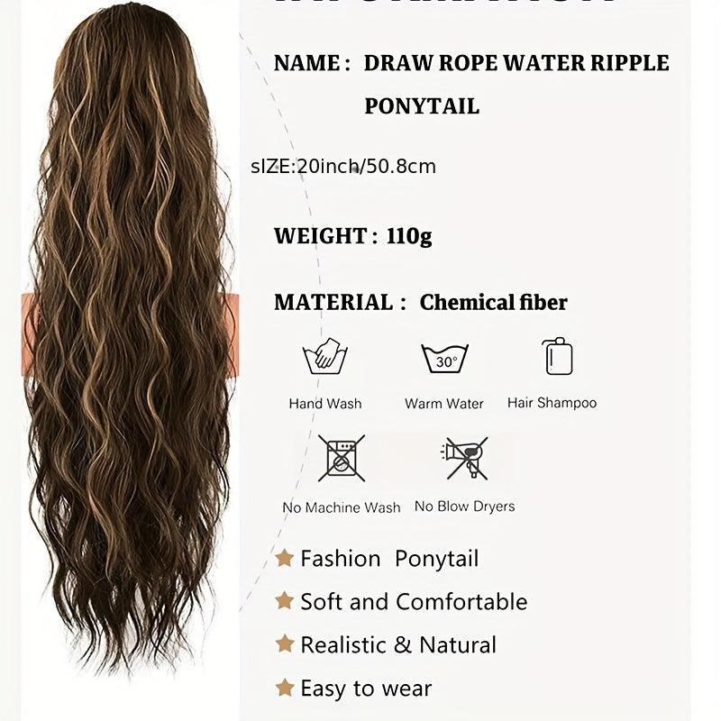 Long Curly Highlights Ponytail Extensions
