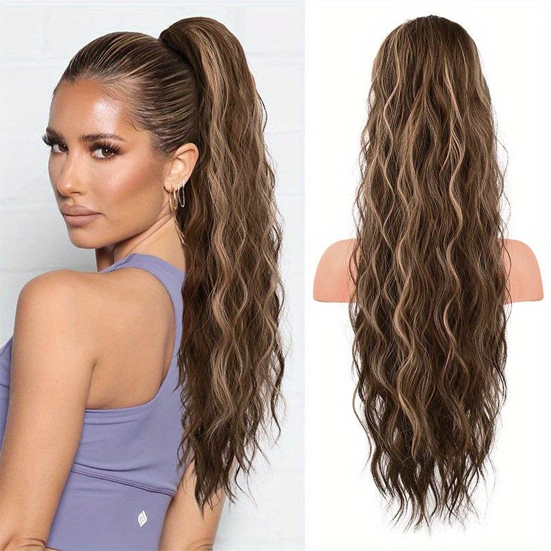 Long Curly Highlights Ponytail Extensions