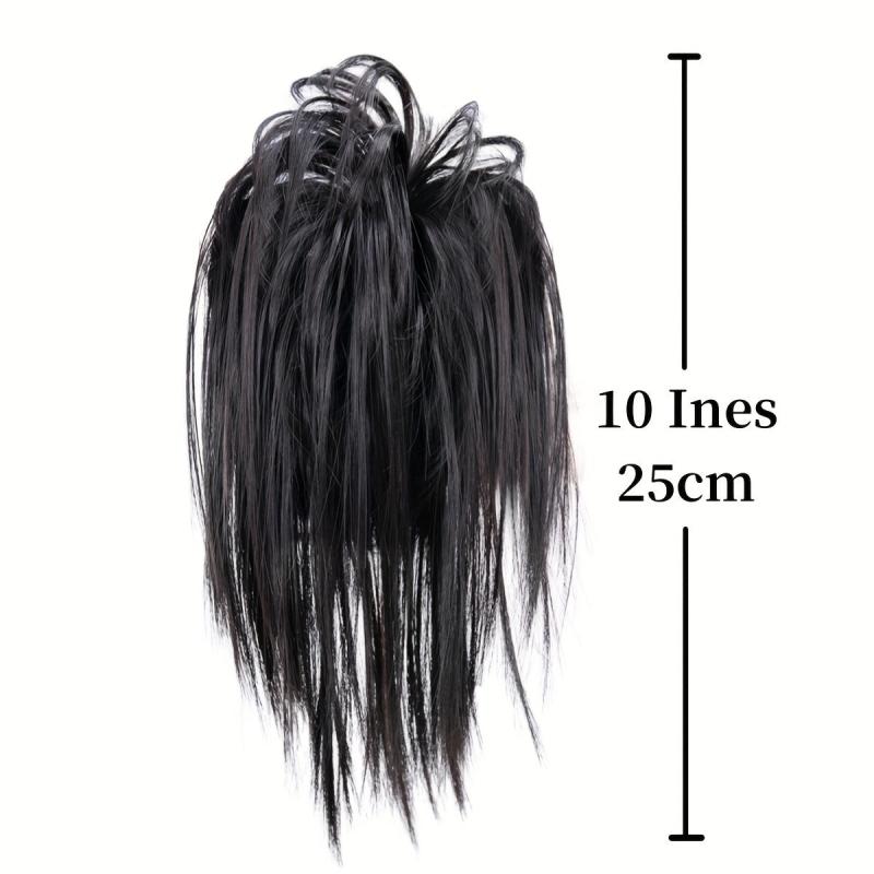 25 4 Cm Messy Hair Bun Synthetic Chignon