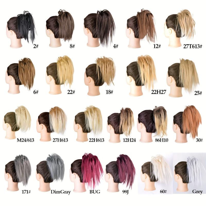 25 4 Cm Messy Hair Bun Synthetic Chignon