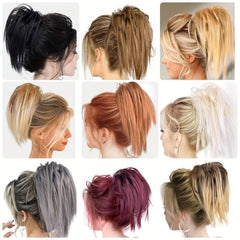 25 4 Cm Messy Hair Bun Synthetic Chignon