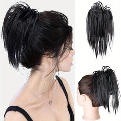 25 4 Cm Messy Hair Bun Synthetic Chignon