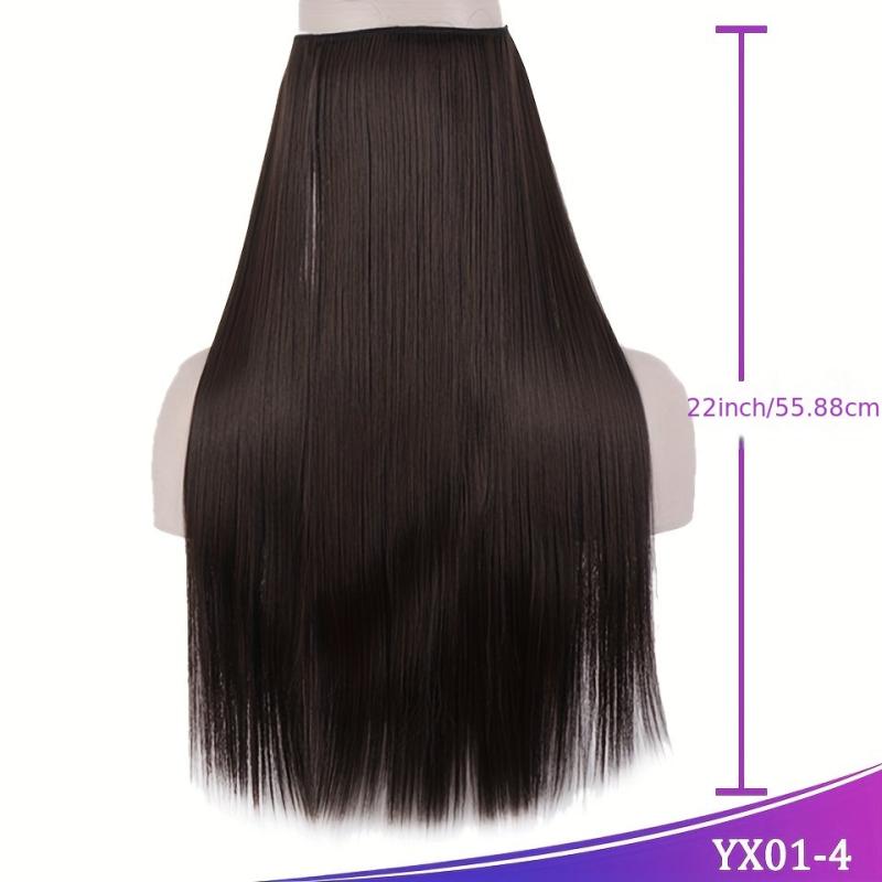 Long Straight Hair Pieces Synthetic Fishing Line Hair Extensions