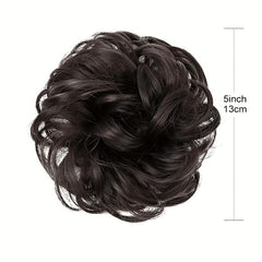 Wavy Curly Hair Bun Wrap Around Scrunchie Updo Extensions for Women