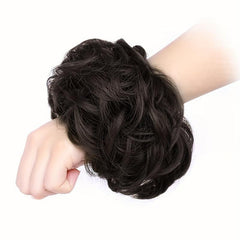 Wavy Curly Hair Bun Wrap Around Scrunchie Updo Extensions for Women