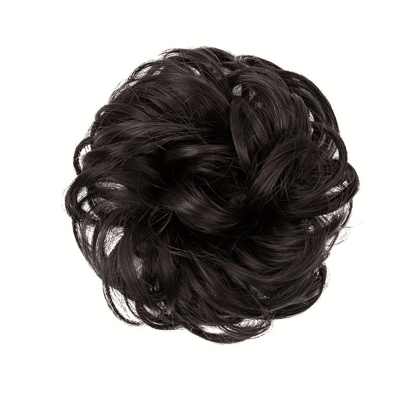 Wavy Curly Hair Bun Wrap Around Scrunchie Updo Extensions for Women