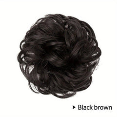 Wavy Curly Hair Bun Wrap Around Scrunchie Updo Extensions for Women