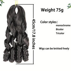 Braided Ponytail With Curly Ends Synthetic Hair Extensions