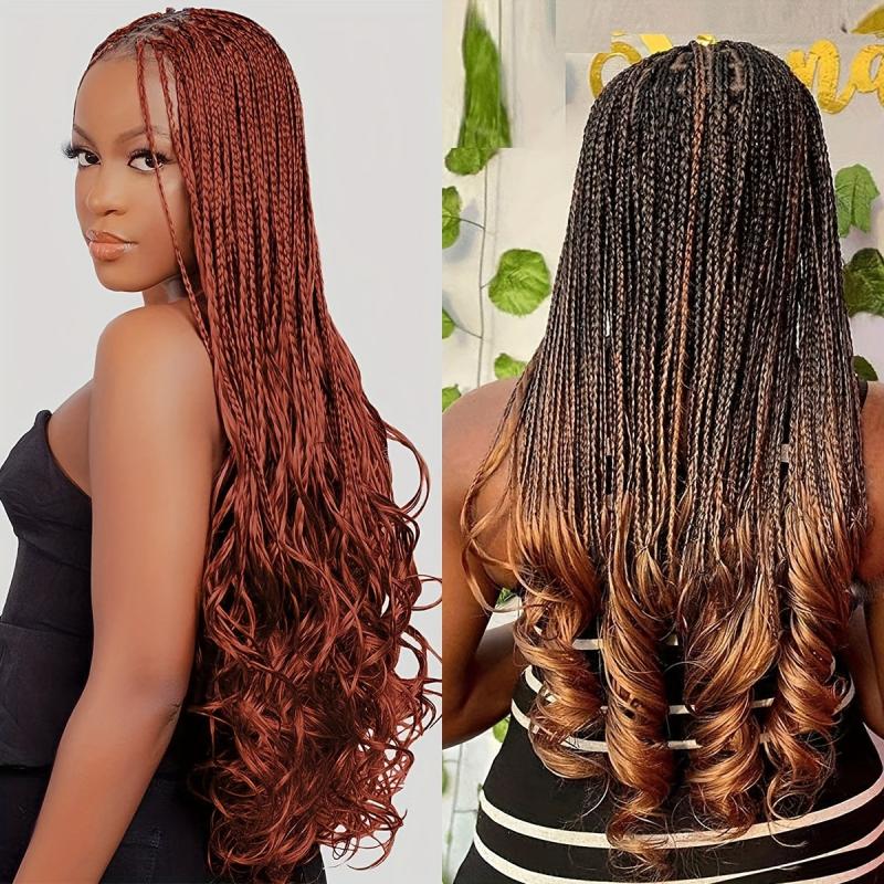 Braided Ponytail With Curly Ends Synthetic Hair Extensions