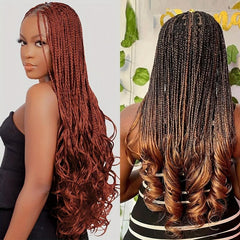 Braided Ponytail With Curly Ends Synthetic Hair Extensions