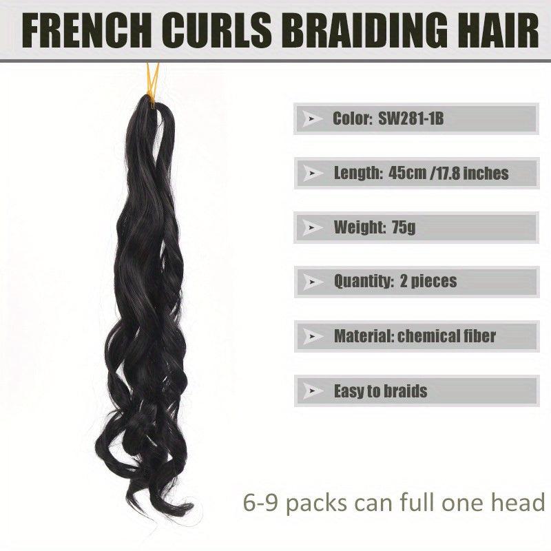 Braided Ponytail With Curly Ends Synthetic Hair Extensions