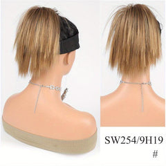 Short Straight Hair Bun Synthetic Chignon Hair Bun Hair Pieces