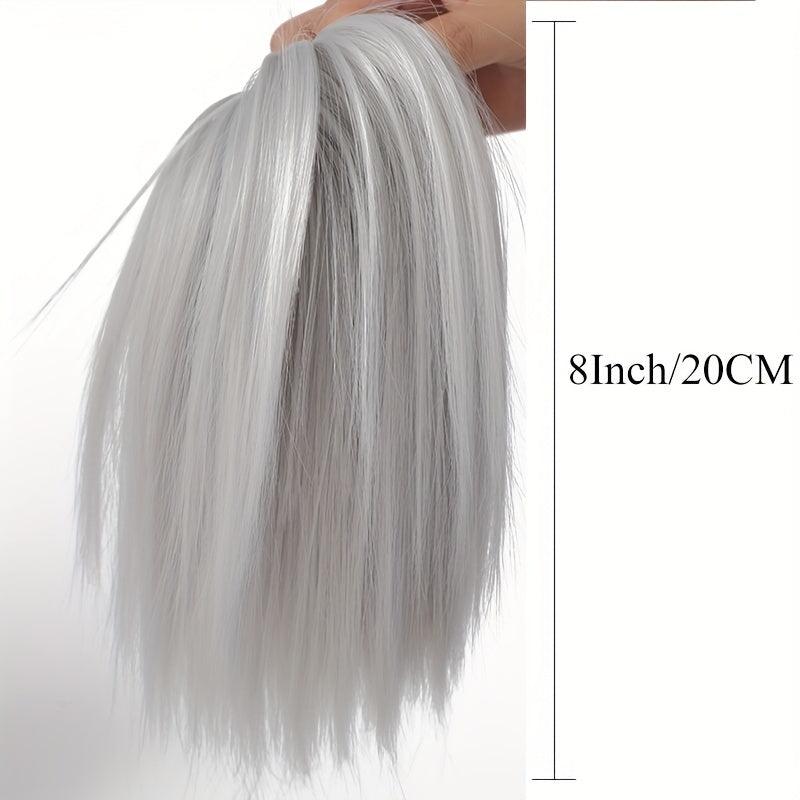 Short Straight Hair Bun Synthetic Chignon Hair Bun Hair Pieces