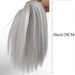 Short Straight Hair Bun Synthetic Chignon Hair Bun Hair Pieces