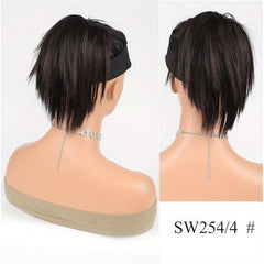 Short Straight Hair Bun Synthetic Chignon Hair Bun Hair Pieces