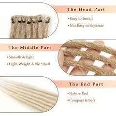 10 Pack Dreads Hair Pieces Synthetic Crochet Hair Extensions 60