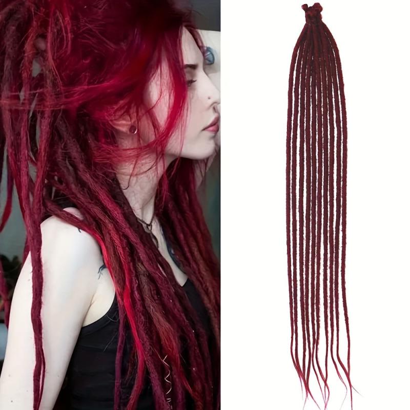 10 Pack Dreads Hair Pieces Synthetic Crochet Hair Extensions 60