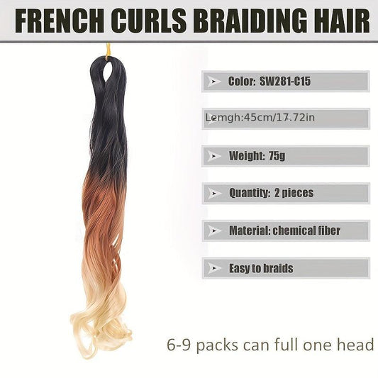 Curly Crochet Hair Extensions Loose Big Synthetic for Ponytails and Braids