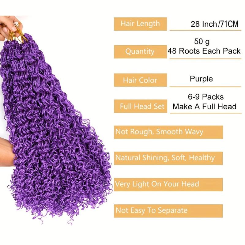71 12 Cm 48 Strands Box Braids Crochet Hair for a Stunning Look