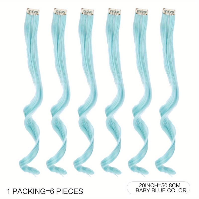 6pcs Colorful Clip In Hair Extensions for Parties and Halloween