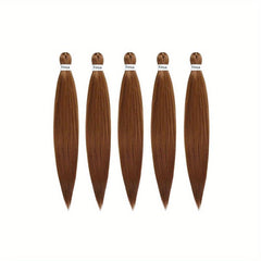 5pcs Pre Stretched Braiding Hair Synthetic Crochet Hair Extensions Natural