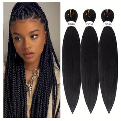 5pcs Pre Stretched Braiding Hair Synthetic Crochet Hair Extensions Natural