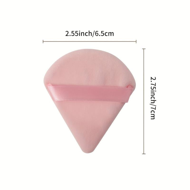 10 Triangle Cosmetic Powder Puffs Reusable Soft Plush Makeup Foundation Sponge