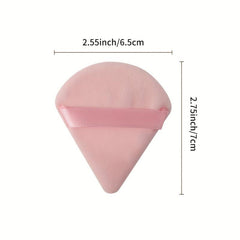 10 Triangle Cosmetic Powder Puffs Reusable Soft Plush Makeup Foundation Sponge
