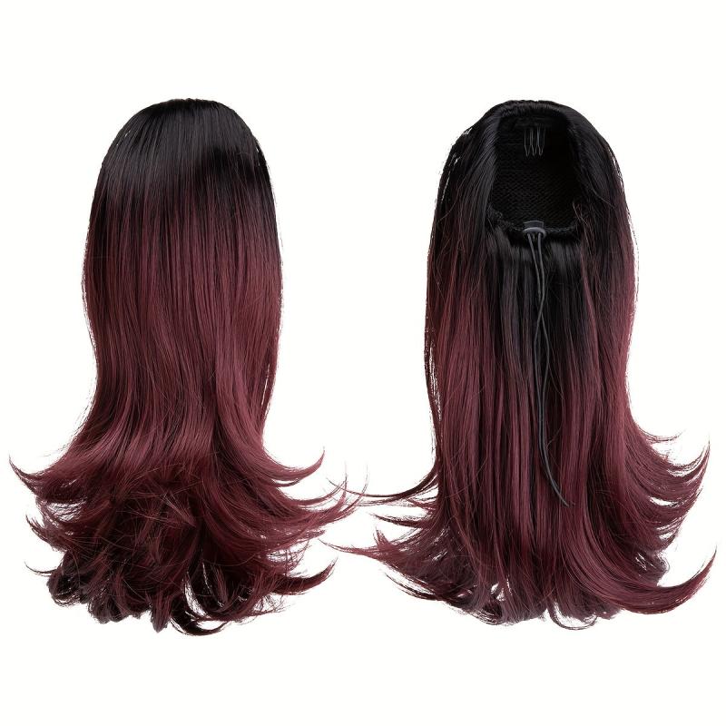 35 56 Cm Heat Resistant Silky Curly Ponytail Extension 1B 1BH30