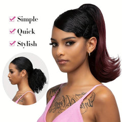 35 56 Cm Heat Resistant Silky Curly Ponytail Extension 1B 1BH30
