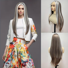 Long Straight Synthetic Wig for Halloween Party