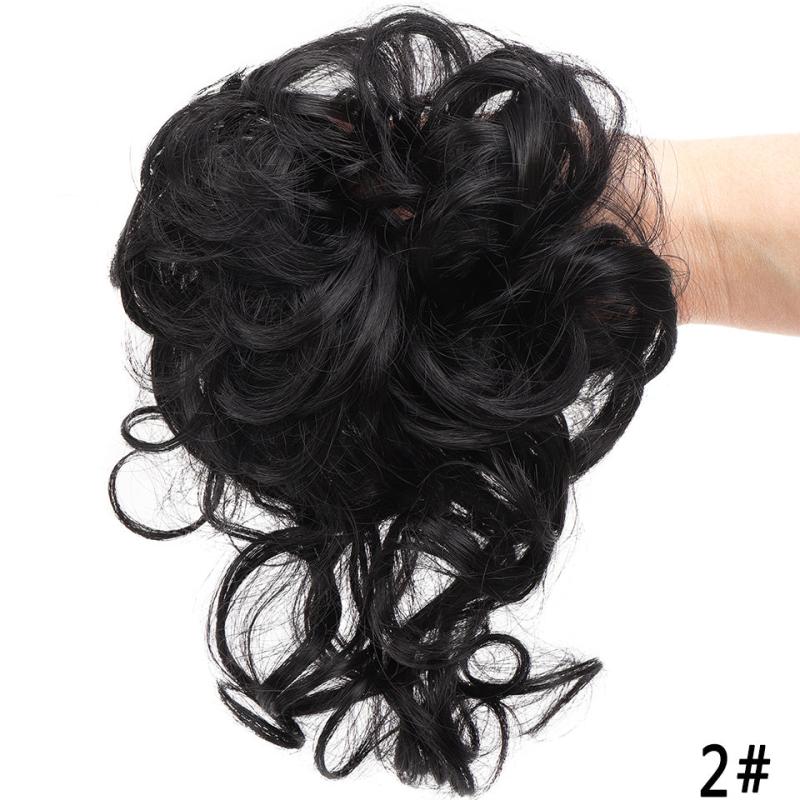Synthetic Curly Donut Chignon with Elastic Band Scrunchies Messy Hair Bun Updo