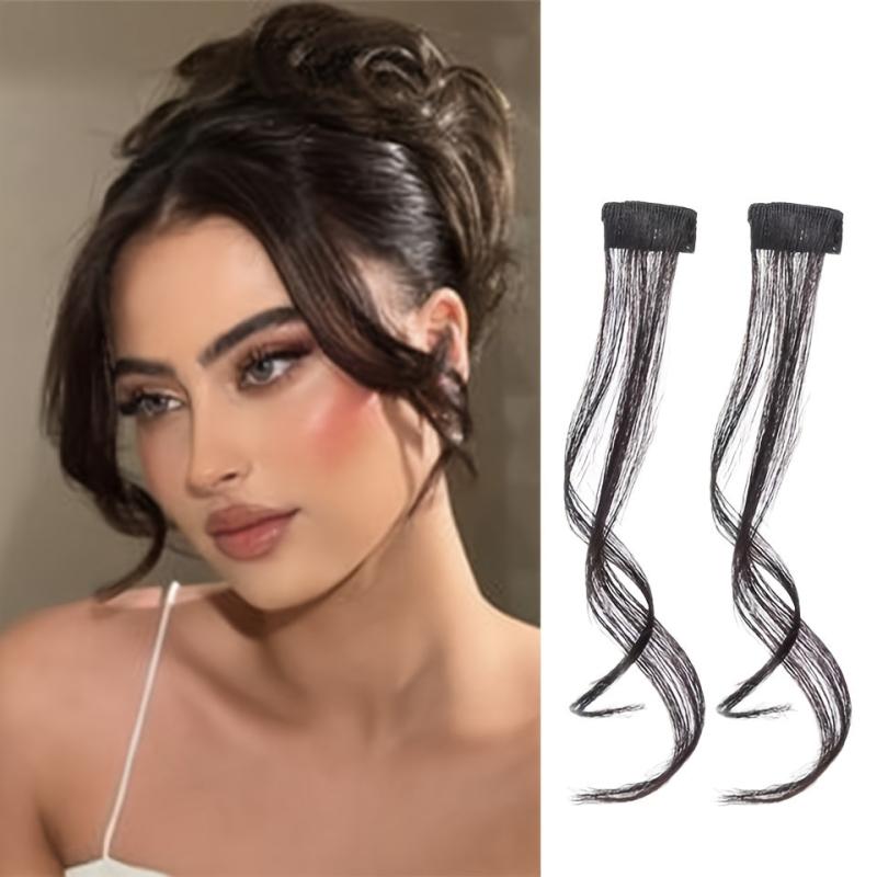 Curly Clip In Hair Bangs Extensions Natural Looking