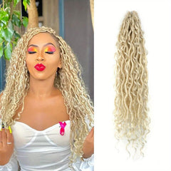 Boho Faux Locs Curly Crochet Extensions for Women