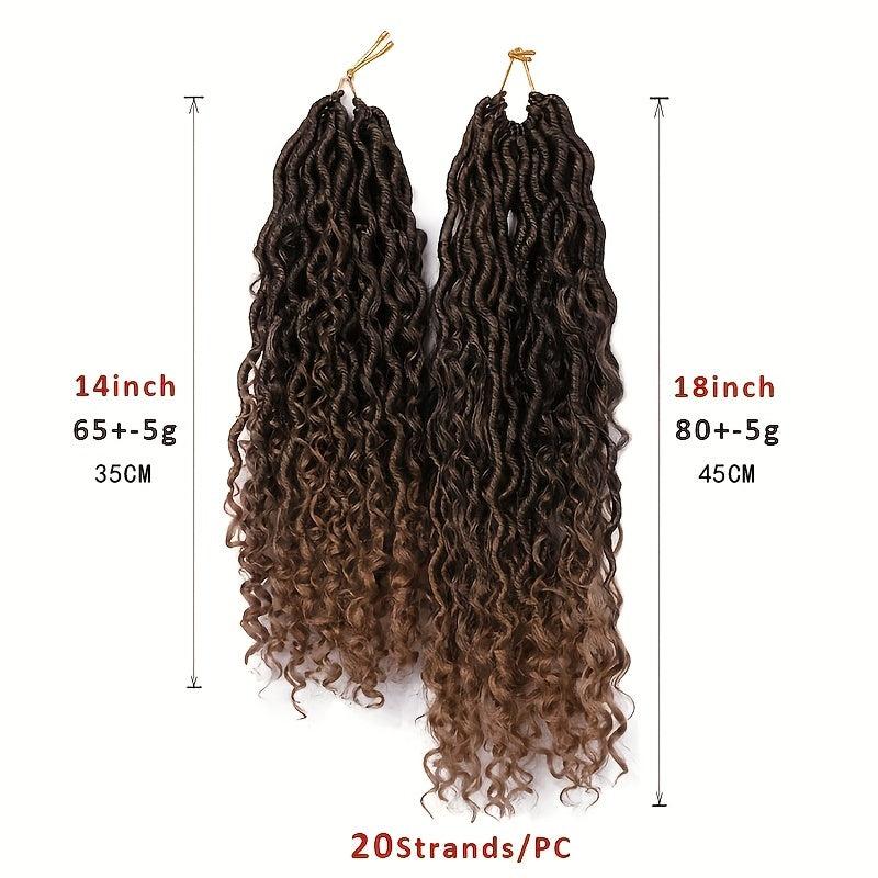 Boho Faux Locs Curly Crochet Extensions for Women